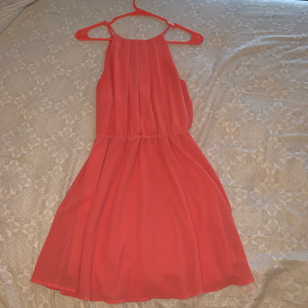 Pink tank top dress